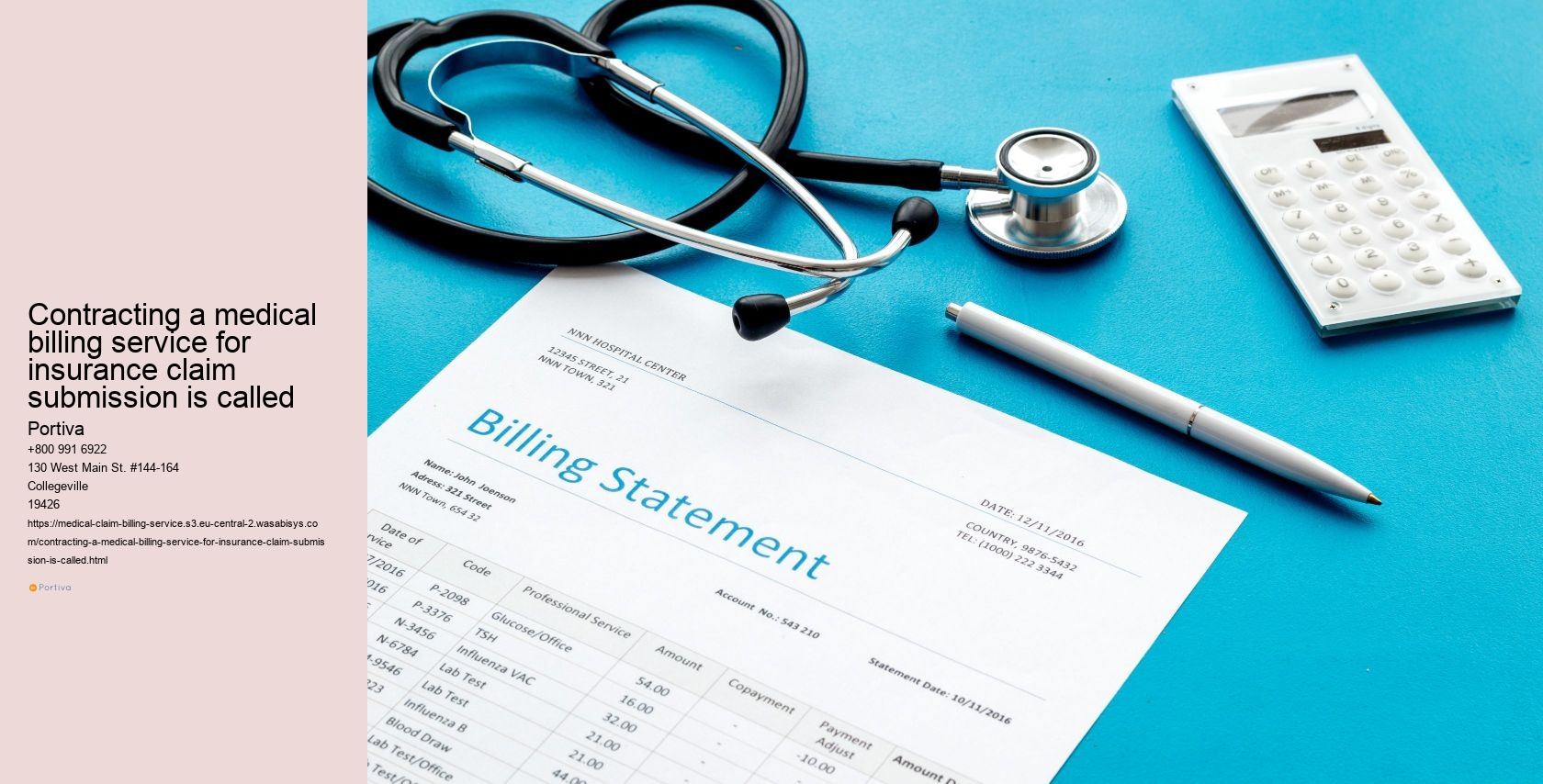 contracting a medical billing service for insurance claim submission is called
