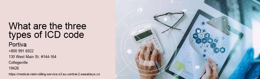 What are the three types of ICD code